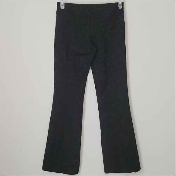 Caché Black Lace Overlay Pants Size 4 - Picture 3 of 5